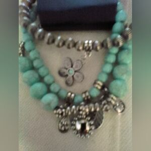 Paparazzi Silver and Aqua Bracelet Set